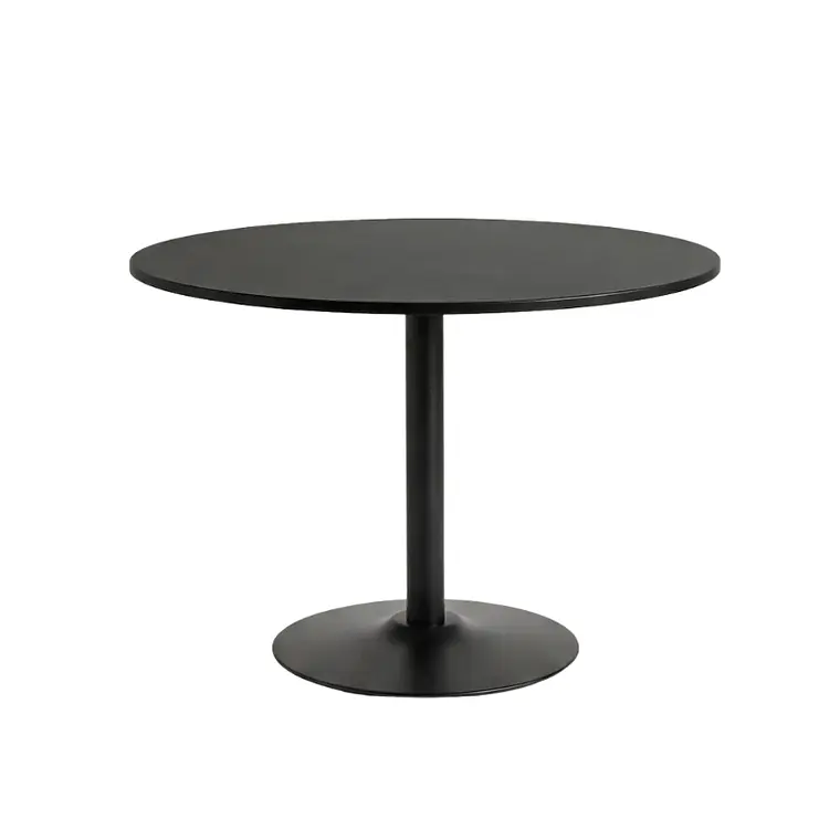 Comedor Reuniones Black redondo 80 cm con 4 Sillas ISO Meeting Tela 3