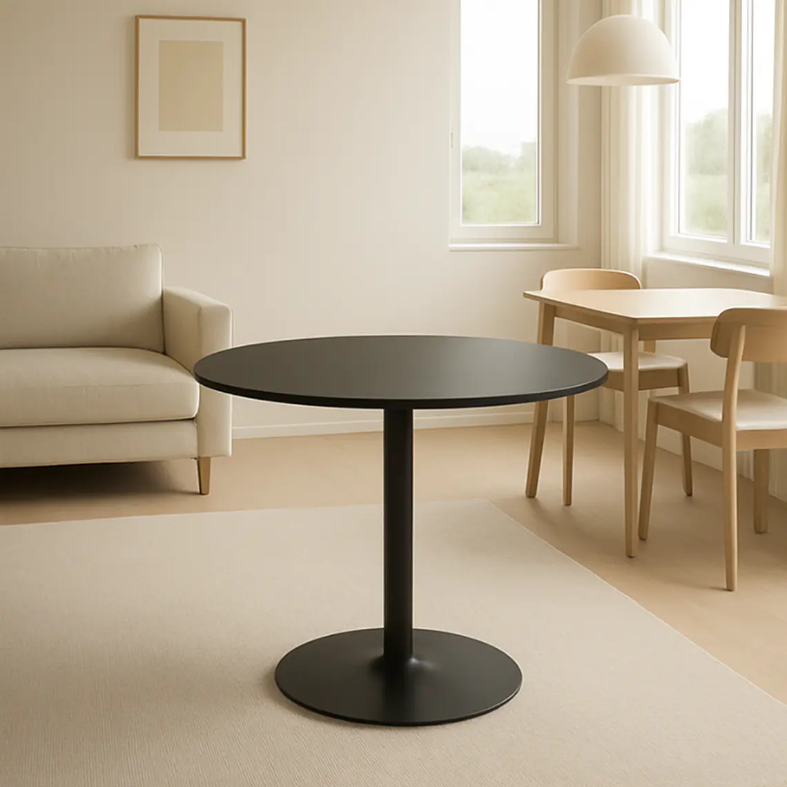 Mesa Reuniones Black redonda 80 cm 1