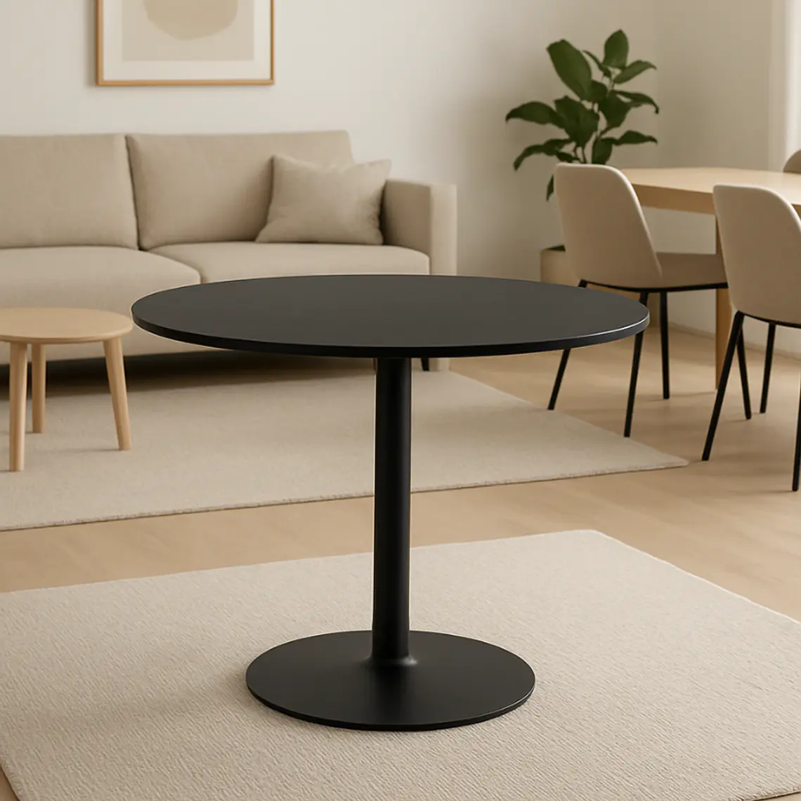 Mesa Reuniones Black redonda 80 cm 2