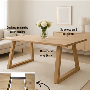 Mesa Expandible Rectangular (160x90 cm a 200x90 cm)