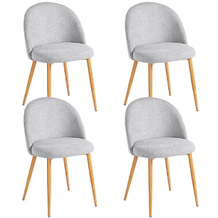 Pack 4 Sillas Breda Lino Rustic