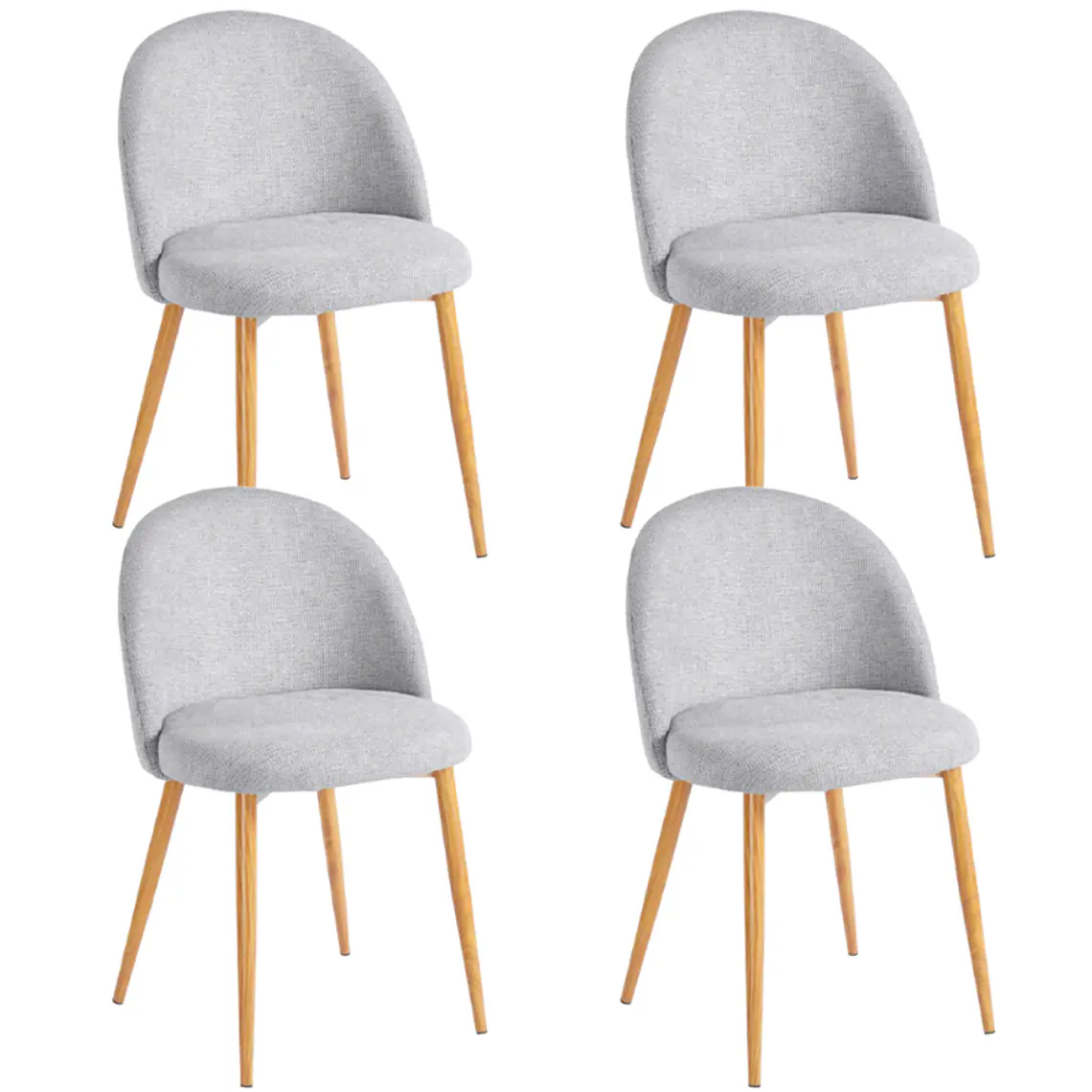 Comedor Pascua Lino redondo vidrio 80 cm con 4 Sillas Breda Lino Rustic 10