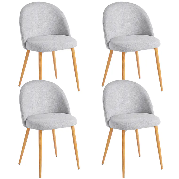 Comedor Pascua Lino redondo vidrio 80 cm con 4 Sillas Breda Lino Rustic 10