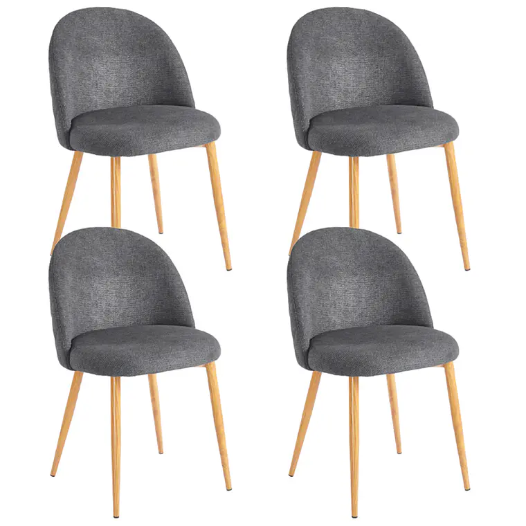 Comedor Pascua Lino redondo vidrio 100 cm con 4 Sillas Breda Lino Rustic 7