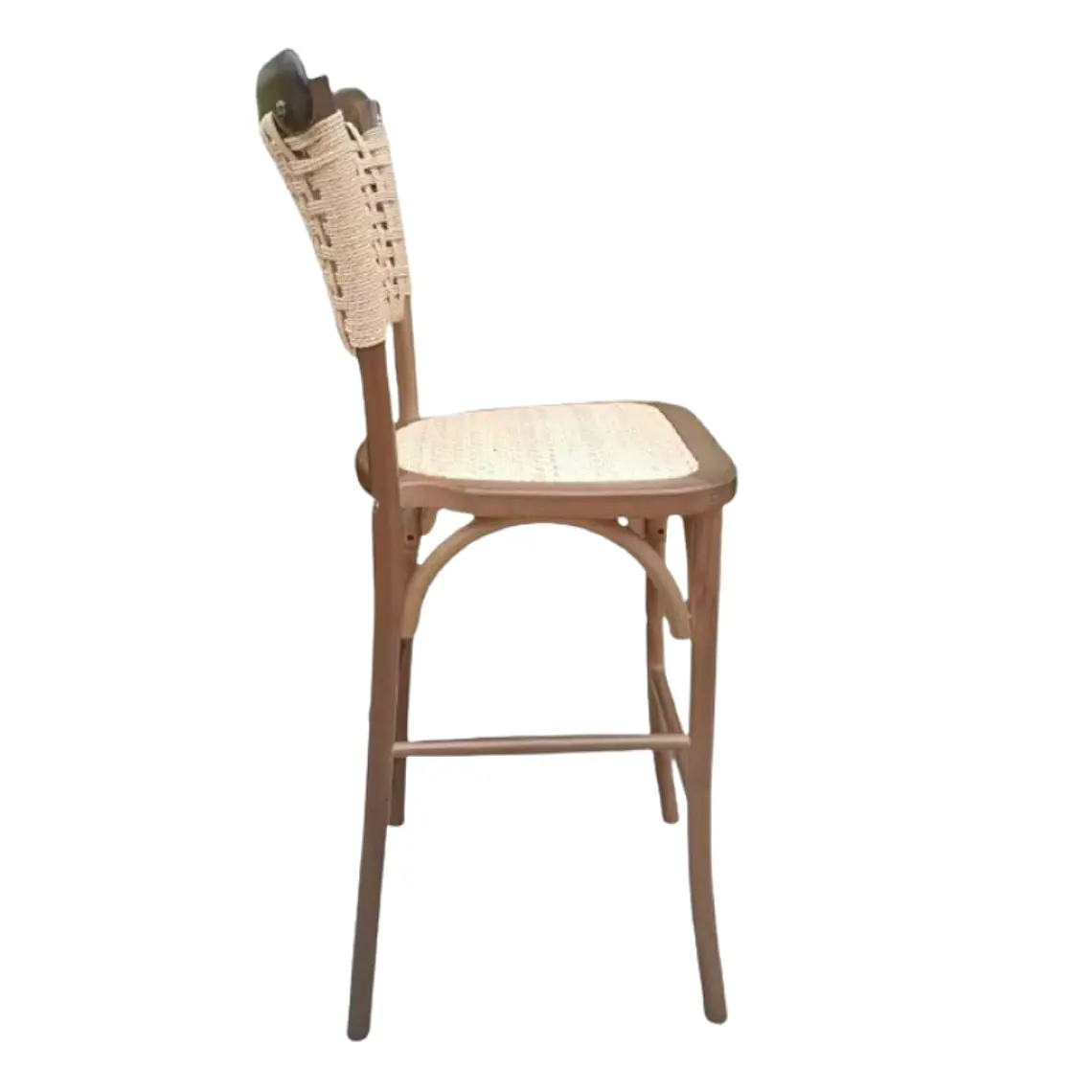 Taburete Sisal Madera Rattan Walnut 66 cm 2