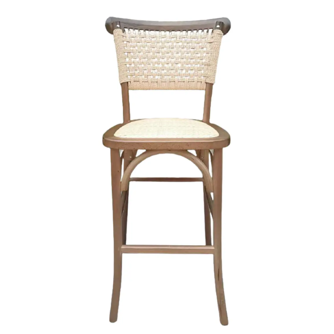 Taburete Sisal Madera Rattan Walnut 66 cm 3