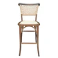 Pack 4 Taburetes Sisal Madera Rattan Walnut 66 cm - Miniatura 3