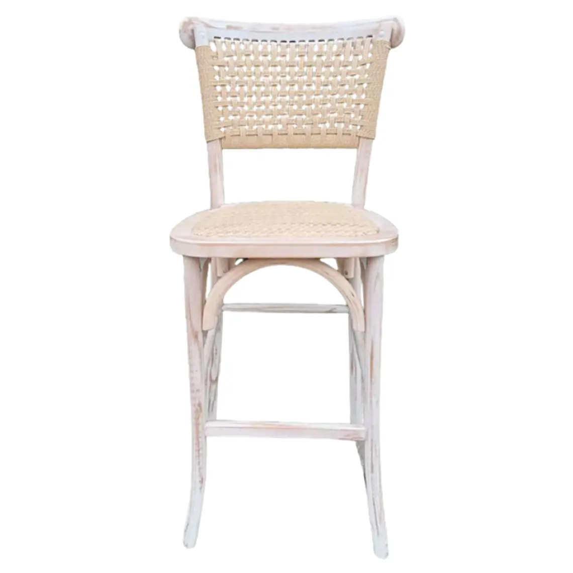 Pack 4 Taburetes Sisal Madera Rattan Antique 66 cm 4