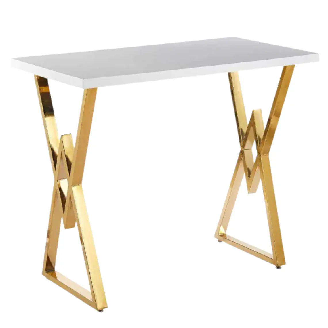 Mesa Bar Wonder Gold rectangular 120x60 cm - Blanca 1