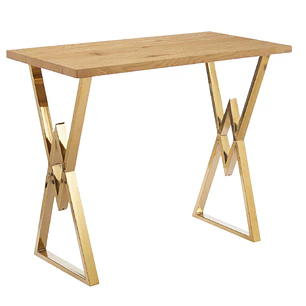 Mesa Bar Wonder Gold rectangular 120x60 cm - Madera