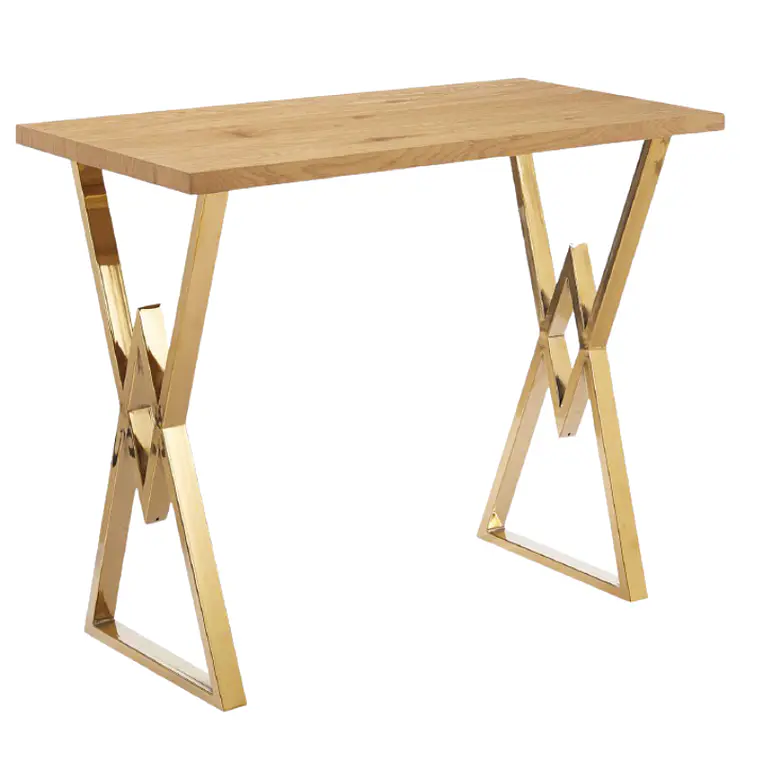 Mesa Bar Wonder Gold rectangular 120x60 cm - Madera 1