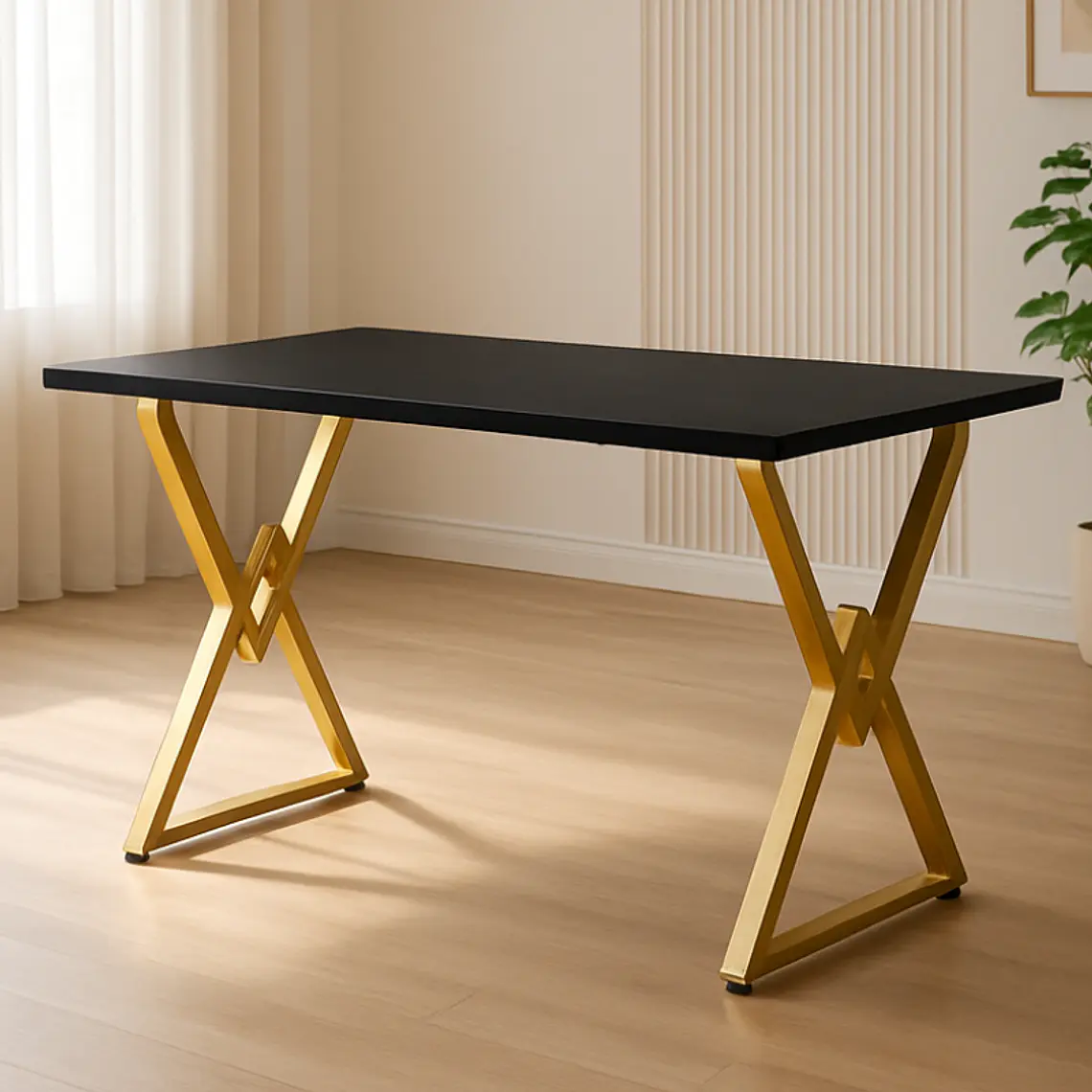 Mesa Bar Wonder Gold rectangular 120x60 cm - Negra 2