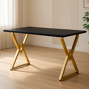 Mesa Bar Wonder Gold rectangular 120x60 cm - Negra
