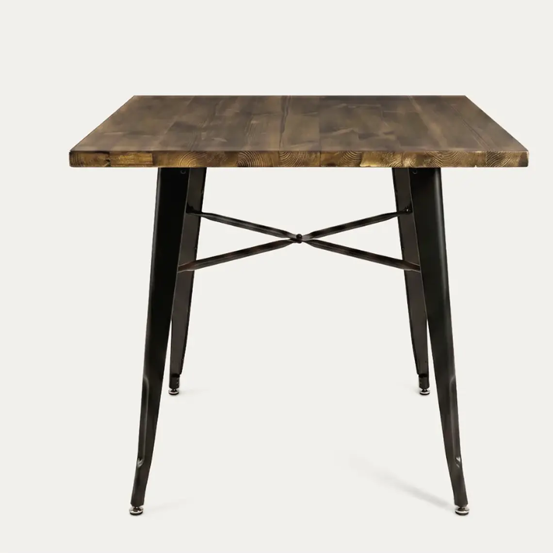 Comedor Phuket cuadrado 80x80 cm con 4 Sillas Tolix 7