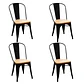Comedor Phuket Wood cuadrado 80x80 cm con 4 Sillas Tolix Negras asiento madera - Miniatura 11