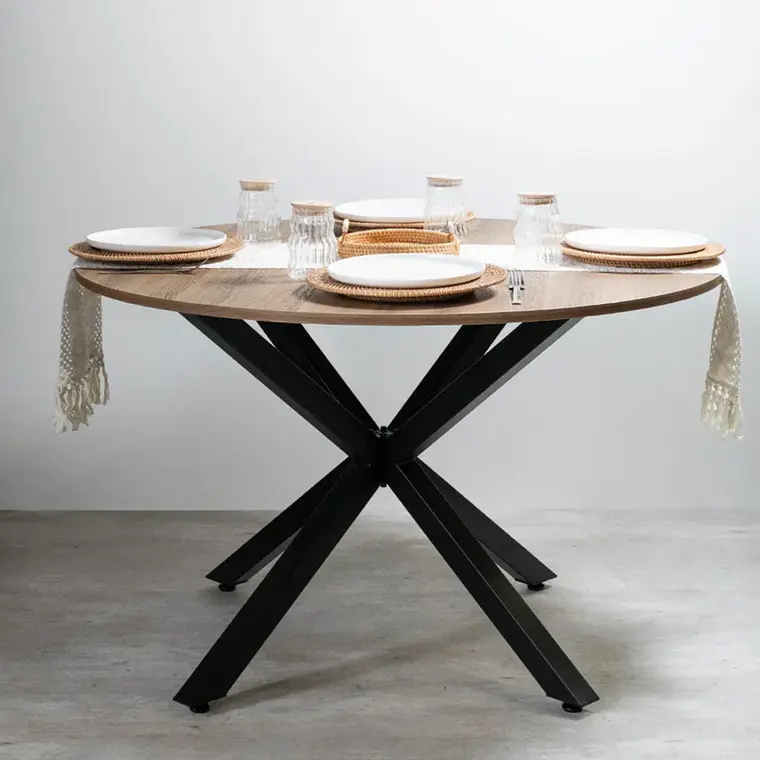 Mesa Terra Madera - Metal Negro 120 cm 2