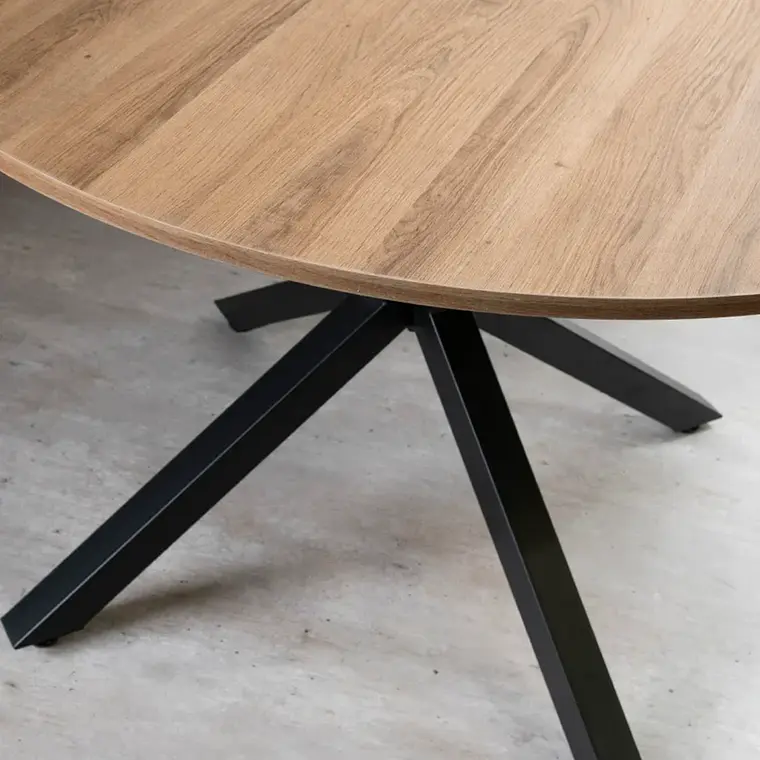 Mesa Terra Madera - Metal Negro 120 cm 5