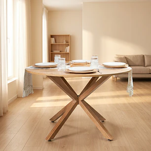 Mesa Terra Madera - Metal 100 cm