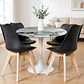 Comedor Mining redondo blanco 80 cm con 4 Sillas Tulip  - Miniatura 3