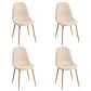 Comedor Asgard Saint redondo vidrio 100 cm con 4 Sillas Spoon Lino - Miniatura 4