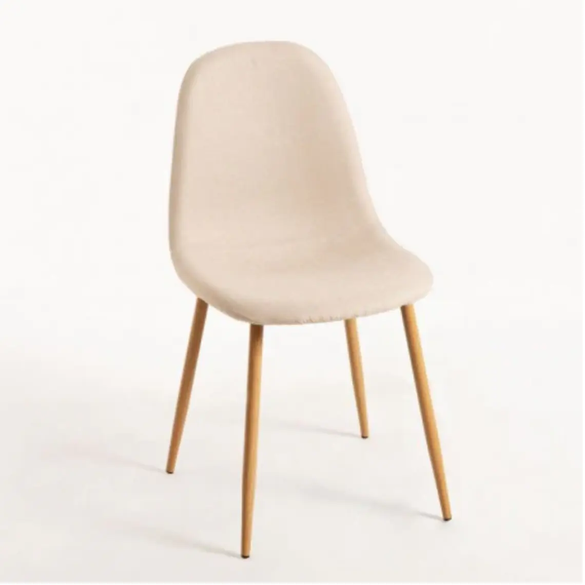 Comedor Asgard rectangular vidrio 140x80 cm con 4 Sillas Spoon Terciopelo 6