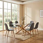 Comedor Asgard rectangular vidrio 140x80 cm con 4 Sillas Spoon Terciopelo - Miniatura 1