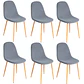 Comedor Asgard rectangular vidrio 140x80 cm con 4 Sillas Spoon Terciopelo - Miniatura 4