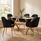 Comedor Medlock Munich rectangular vidrio 140x90 cm con 4 Sillas Diamond Gold - Miniatura 2