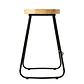Taburete Piso Bar Industrial Robust Metal - Madera - Miniatura 7