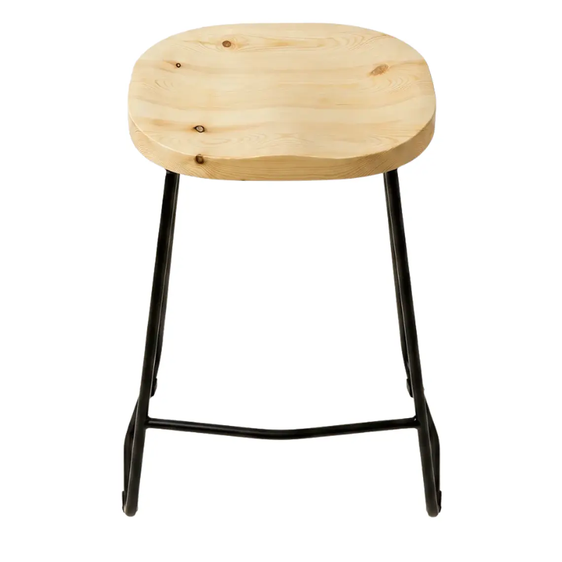 Pack 4 Taburetes Pisos Bar Industrial Robust Metal - Madera 5