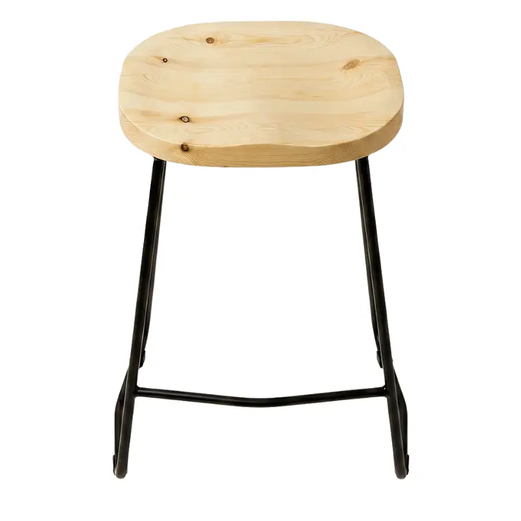 Pack 4 Taburetes Pisos Bar Industrial Robust Metal - Madera 5