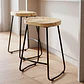 Pack 4 Taburetes Pisos Bar Industrial Robust Metal - Madera - Miniatura 2