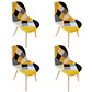 Pack 4 Sillas Patchwork Wood - Miniatura 1