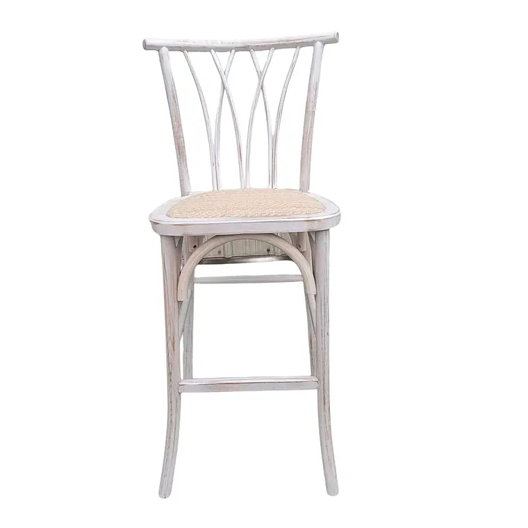 Taburete Piso Bar Alpes Madera Rattan 66 cm  1