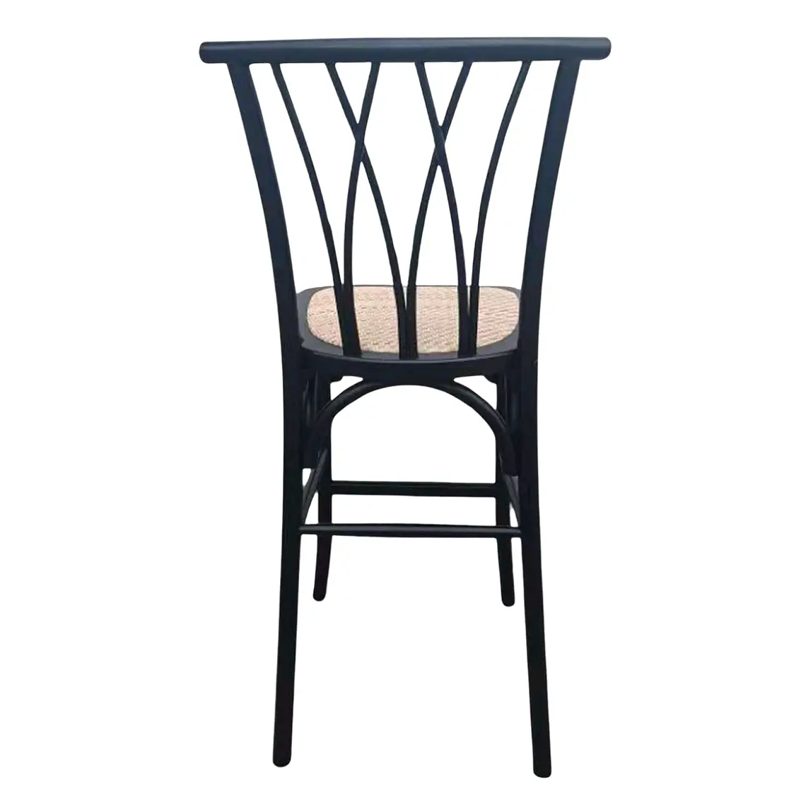 Taburete Piso Bar Alpes Madera Rattan 66 cm  4
