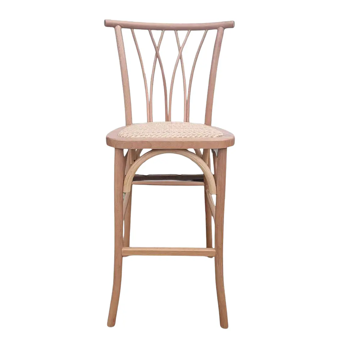 Taburete Piso Bar Alpes Madera Rattan 66 cm  5
