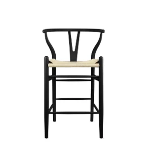 Taburete Wishbone Madera e Hilo de Cuerda 65 cm 