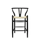 Taburete Wishbone Madera e Hilo de Cuerda 65 cm  - Miniatura 2