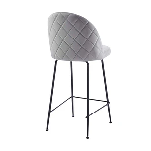 Taburete Piso Bar Breda Black Velvet 66 cm