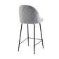 Taburete Piso Bar Breda Black Velvet 66 cm - Miniatura 2