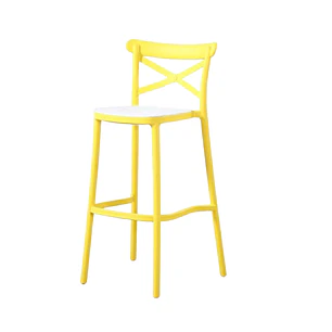 Taburete Piso Bar Crossback Danubio Amarillo 77 cm