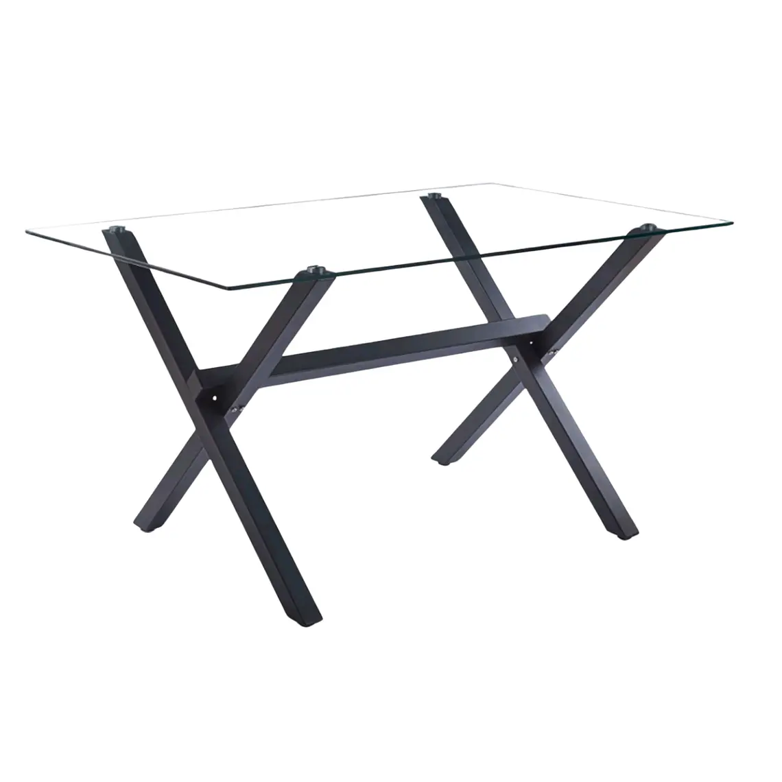 Mesa rectangular Medlock Black Vidrio 130x80 cm  1