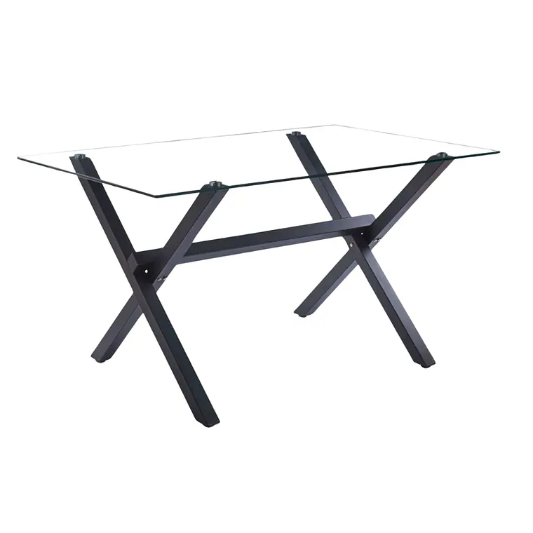 Mesa rectangular Medlock Black Vidrio 130x80 cm  1