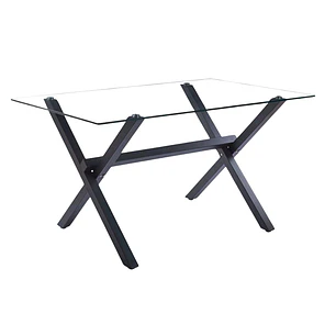 Mesa rectangular Medlock Black Vidrio 140x90 cm 