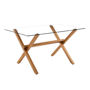 Mesa rectangular Medlock vidrio 160x90 cm