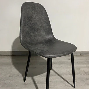 Silla Spoon Black Ecocuero Vintage