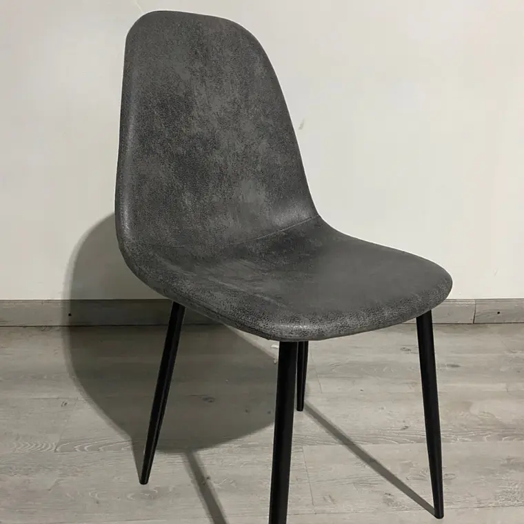 Silla Spoon Black Ecocuero Vintage 3