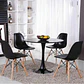 Comedor Mesa Tulip redondo negro 80 cm con 4 Sillas Eames - Miniatura 1