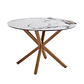 Mesa Asgard Stone Wood redonda 120 cm | Efecto Mármol - Miniatura 2