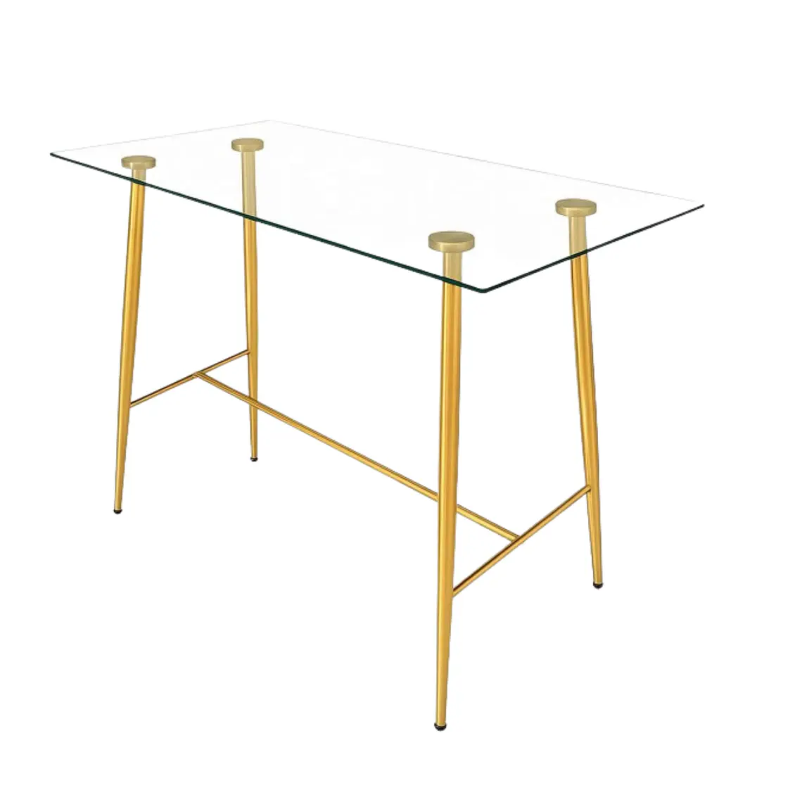 Mesa Bar Alta Gold vidrio 120x60 cm 1